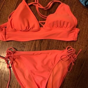 Coral bathing suit